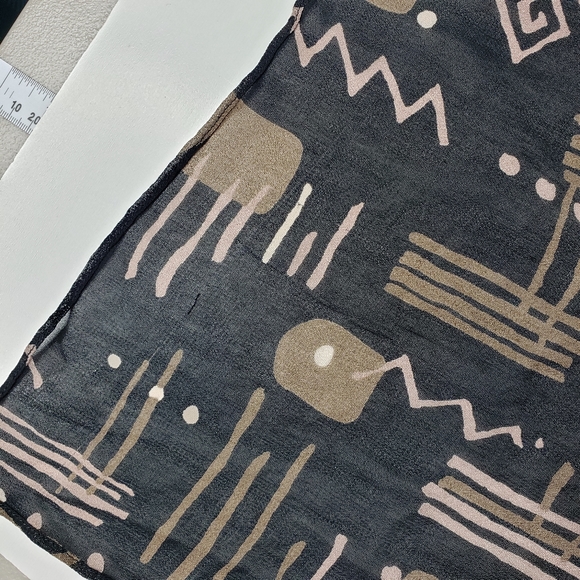 Chico's Long Primative Geometric Rayon Boho Academia Scarf Bundle For Discount - Picture 4 of 7